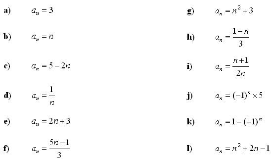 Arithmetic sequence - Exercise 1